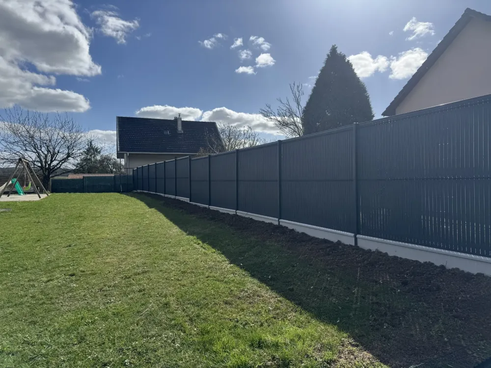 cloture grillage rigide avec occultant